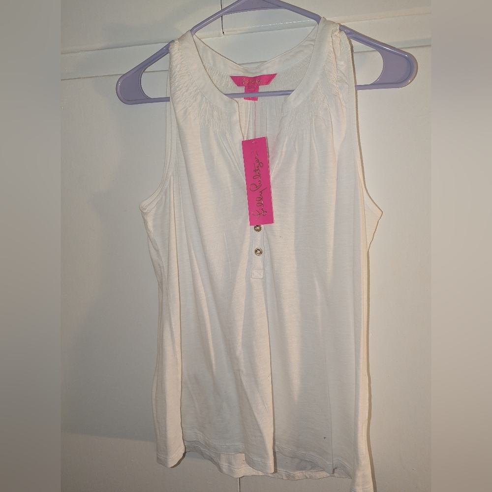 Lilly Pulitzer White Sleeveless Top